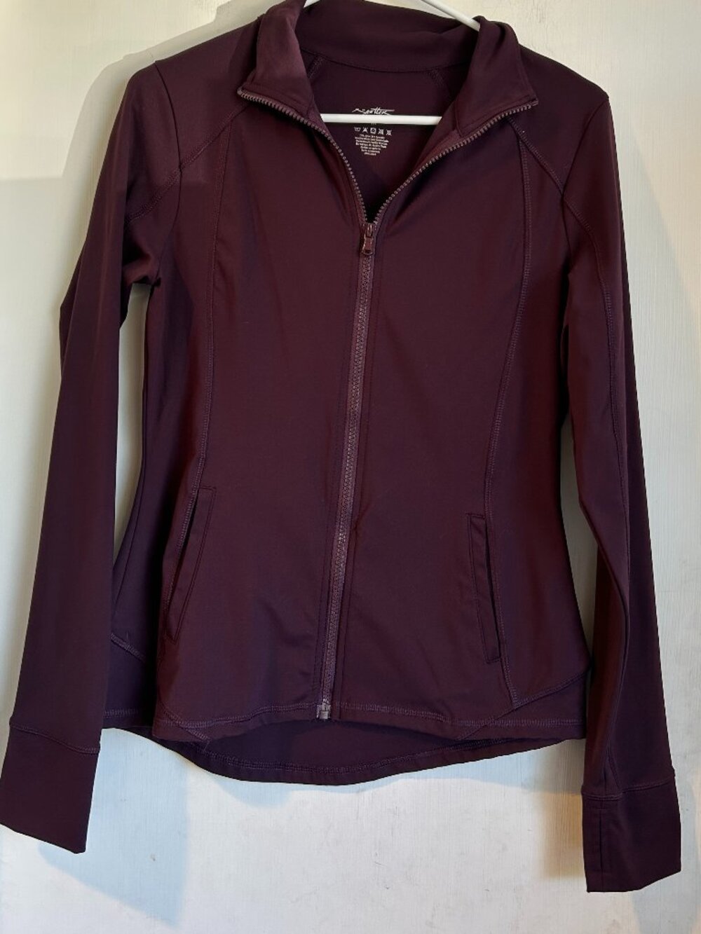 X by Gottex - Burgundy Athletic Long Sleeve Top